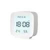 Reloj Casual Pequeño y Conveniente Reloj Despertador Reloj de Mesita de Noche para Niños Estudiantes Reloj de Temperatura y Humedad Reloj LCD