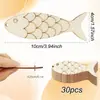 Peixe de Madeira em Formato de Peixe para Crianças DIY Artesanal Placa de Madeira em Branco Fatias em Formato de Peixe Artesanato em Madeira Suprimentos de Decoração