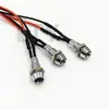 Luz indicadora de cabeza cóncava de metal de 6 MM, LED de destello único, luz luminosa, luz de encendido de parpadeo automático, luz para montaje en vehículo 6V12V24V