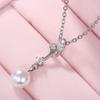 Cao Shi Barroco onda padrão redondo talão colar das mulheres Europeu e Americano elegante longa pérola camisola cadeia atacado