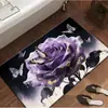Tapete de Chão 3D Flor Rosa de Terra de Diatomáceas Transfronteiriço, Tapete Absorvente para Banheiro, Tapete Antiderrapante de Secagem Rápida para Entrada de Vaso Sanitário, Tapete de Entrada Doméstico