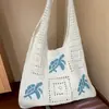 Bolso Tejido Hueco de Nuevo Estilo Transfronterizo para Mujer, Bolso de Mano Tejido para Vacaciones de Verano en la Playa, Bolso de Hombro Estilo Ins