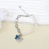 Conjunto de Collar de Cisne Modelo Nuevo Transfronterizo con Empalme de Perla de Concha Pulsera de Cisne Blanco y Negro, Joyería Simple de Gama Alta para Mujer