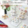 Decoración de Cumpleaños Adornos para Mesa de Postres Exhibidor de Boda Estante de Exhibición Desechable de Tres Niveles Soporte para Pasteles Rejilla para Pasteles