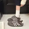 Sapatos Agan Femininos 2026 Novo Estilo Couro Genuíno Solado Grosso Estilo para o Trabalho Versátil Sapatos Femininos Esportivos Sapatos de Treino Alemães Leves Casuais