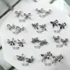 Nueva Joyería de Arte para Uñas con Lazo Blanco Celebridad de Internet Lujo Accesible Zirconia Estéreo Accesorios de Pajarita Decoración de Uñas DIY