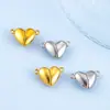 Acero Inoxidable Cierre Magnético Colgante de Corazón Accesorios de Collar para Mujeres Pulsera DIY Piezas de Joyería de Acero de Titanio Cierre Conector en Forma de Corazón