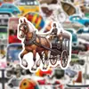 50 pegatinas vintage de transporte para vehículos eléctricos, equipaje, patinetas, cascos, pegatinas decorativas impermeables transfronterizas