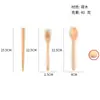 Madera de Loto Mesa Portátil Cubiertos Cuchara Tenedor Palillos 23.5cm Set de Tres Piezas para Viaje Mango Triangular Cuchara de Madera Bolsa de Tela Grabado