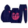 Conjunto de Moletom com Estampa Casual Outono/Inverno 2026 e Calça Simples com Estampa