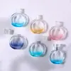 Estoque Pronto do Fabricante Frasco de Perfume Redondo Plano de Vidro 30ml, Frasco Reembalado Spray de Baioneta Atende à Mesma Embalagem