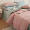 2026 Novo Conjunto de Roupa de Cama de Algodão Quatro Peças 100% Algodão Flanela Escovada Grau para Dormir Nu Lençol de Casa Capa de Edredom Classe A Estilo Simples