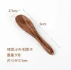 Cuchara de Madera de Acacia Sazonando Cuchara para Remover Café Mango Largo Cuchara de Madera Madera Maciza Niños Teca Mini Cuchara Pequeña de Madera