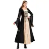 Ropa Medieval para Mujer Europea y Americana de Gran Venta Vestido Largo Retro de Palacio con Tirantes y Vestido de Terciopelo con Diamantes Dorados