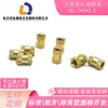 Tuerca de Cobre M2.5*5*3.5 con Rosca Recta, Tuerca de Cobre Pasante, Inserto de Cobre, Inserto de Tuerca de Cobre Moleteado, Inserto Moldeado por Inyección de Latón