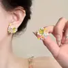 Vacaciones en la Isla~Pendientes Exagerados de Paja con Estrellas de Mar para Mujer 2025 Nuevos Pendientes de Botón Estilo Vacaciones en la Playa junto al Mar