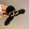 Clip de pelo de tiburón para mujer, accesorio para el cabello con forma de tiburón, de felpa grande, para otoño e invierno