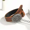 Cinturón Nuevo de Mezclilla Transfronterizo, Cinturón de Empalme con Remaches Redondos de Alta Gama Personalizado, Cinturón de Moda Retro, Cinturón de Cintura para Mujer