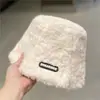 Sombrero Cubo de Lana Suave con Orejas de Cordero Dulce y Lindo para Mujer, Cálido para Otoño e Invierno, Estilo Versátil Adorable para Estudiante