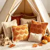 Nueva Funda de Almohada Bordada de Calabaza para Halloween, Decoración de Acción de Gracias Nueva Funda de Cojín para Sofá