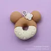 Lindo Oso Color Té de Leche Serie Comida y Juego Helado Bolsa Mickey Pendientes Llavero Colgante diy Accesorios de Joyería