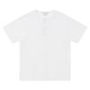 Ins Marca Nacional de Moda Original Cuello Henry Simple Fresco Limpio Ajuste Delgado Versión Pequeña Camiseta de Manga Corta para Hombres y Mujeres Ins