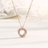 Plata 925 Popular Collar Geométrico Circular 2025 para Mujer Ins Cadena Sencilla para Clavícula Elegante Diseño de Nicho Estilo Genial