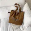 Bolsa de Pelúcia Camurçada para Comércio Exterior Transfronteiriço Feminina 2026 Nova Outono Merade Bolsa de Ombro Único para o Trabalho Bolsa Tote de Grande Capacidade