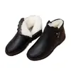 Zapatos de algodón forrados de felpa para mujer, invierno, engrosados, antideslizantes, cálidos, de suela suave, cómodos, para mujeres de mediana edad y mayores, zapatos de abuela