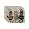 Temu Amazon Mantel Individual Impreso Transfronterizo Fiesta Navideña Decoración de Mesa Mantel Antideslizante Aislamiento Térmico Mantel de Mesa