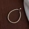 Pulseira de Pérolas de Luz Forte Zhengyuan Shijia para Mulheres, Estilo Igual ao de Blogueira de Moda Simples, Doce Elegante, Pulseira de Joia de Nicho