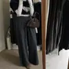 Pantalones casuales de punto de tiro alto con cordón, cómodos y versátiles para el día a día, nueva colección otoño/invierno 2026, pantalones largos holgados de pierna ancha para mujer