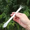 Rastrillo para Bonsái Cuchillo para Compactar Tierra Acero Inoxidable Artefacto para Aflojar Tierra Herramienta para Dar Forma a Brotes Rastrillo de Doble Uso para Bonsái Aflojar Tierra Rastrillo Limpiador
