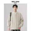 Nova Jaqueta Retro Americana Masculina Primavera e Outono Jaqueta de Voo Tendência Workwear Japonês Gola Alta Jaqueta de Uniforme de Baseball para Homens