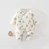 Ropa acolchada para recién nacidos, mameluco mariposa engrosado de 40g para recién nacidos, ropa de dormir de una pieza de algodón puro antibacteriano Clase A