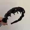Tiara de Cabelo Plissada Coreana com Dentes, Design de Coroa Alta, Exquisita Tiara de Pérolas Versátil para Uso Diário, Lavar o Rosto e Penteado