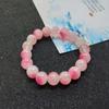 Fabricantes venta al por mayor pulsera de jade malayo cuarzo roca pulsera de jade cuentas redondas moda flores flotantes color jade círculo único fila de mano