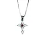 Collar Cruzado Retro Chica Caliente Circonita Roja Súper Brillante Cadena para Clavícula Estilo Palacio Dulce Fresco Y2K