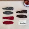 Presilhas de Cabelo de Lã para Outono e Inverno com Toque de Luxo, Presilhas Bb Retrô Exquisitas, Presilhas Laterais Versáteis para Franja, Acessórios de Cabelo para a Parte de Trás da Cabeça
