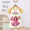 Pijama Nuevo para Niños 2025 Pijama de Verano para Mujer Estilo Princesa para Niñas Vestido de Pijama de Dibujos Animados Lindo Vestido Delgado de Hielo y Nieve