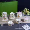 Caneca de Cerâmica Série Etalia, Xícara de Chá de Porcelana de Osso de Alto Padrão, Conjunto de Caixa de Presente para Xícara de Café de Alto Padrão, Presente de Inauguração de Casa
