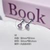 Clavo de hueso de oreja Aobao de cobre chapado en oro con microincrustación de circonita Yiwu clásico con forma de corazón, circonita multicolor opcional, piercing para oreja transfronterizo