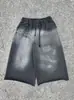Verão 2026 Novo Patch de Caveira Streetwear Americano Unissex Moda de Rua Shorts Largos Calças Casuais Calças de Cinco Bolsos