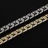 Espina Europea y Americana 10mm Completa de Diamante Cadena Cubana Hip Hop Unisex Pulsera de Personalidad de Nicho Accesorios al por Mayor