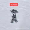 Pulsera de Plata Sanqi de Plata Vieja de Shanxi Colgante Estilo Étnico Borla Mariposa Tubo Curvo Encanto Accesorios para Pulsera DIY