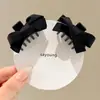 Pinza para el pelo con lazo negro de moda para niñas, Nuevo accesorio para el flequillo estilo princesa con un toque de alta gama, Pinza de garra pequeña