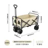 Carrinho Especial de Toldo de Dois Níveis para Venda Ambulante, Cooler de Gelo para Alimentos Frescos, Carrinho de Empurrar para Uso Externo para Vendedores Ambulantes