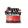 Decorações de Festa Temática Joaninha Bandeirola Guirlanda Cartão Pendurado Espiral Topper de Bolo Conjunto de Aniversário Decorações de Aniversário