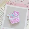 Nuevo Lindo Dibujo Animado Cachorro Helado Acrílico Pasador Ins Dulce Corazón Girly Flequillo Clip Lateral Tocado