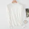 Nueva Camiseta de Manga Larga con Cuello Redondo para Otoño 2026, Camiseta Básica de Color Sólido Ajustada para Mujer